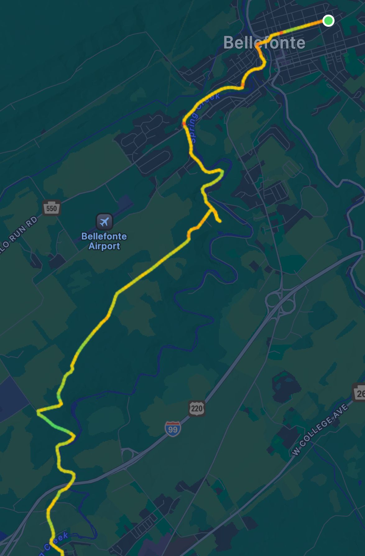 Image from Apple Fitness of my longest one way ride so far.