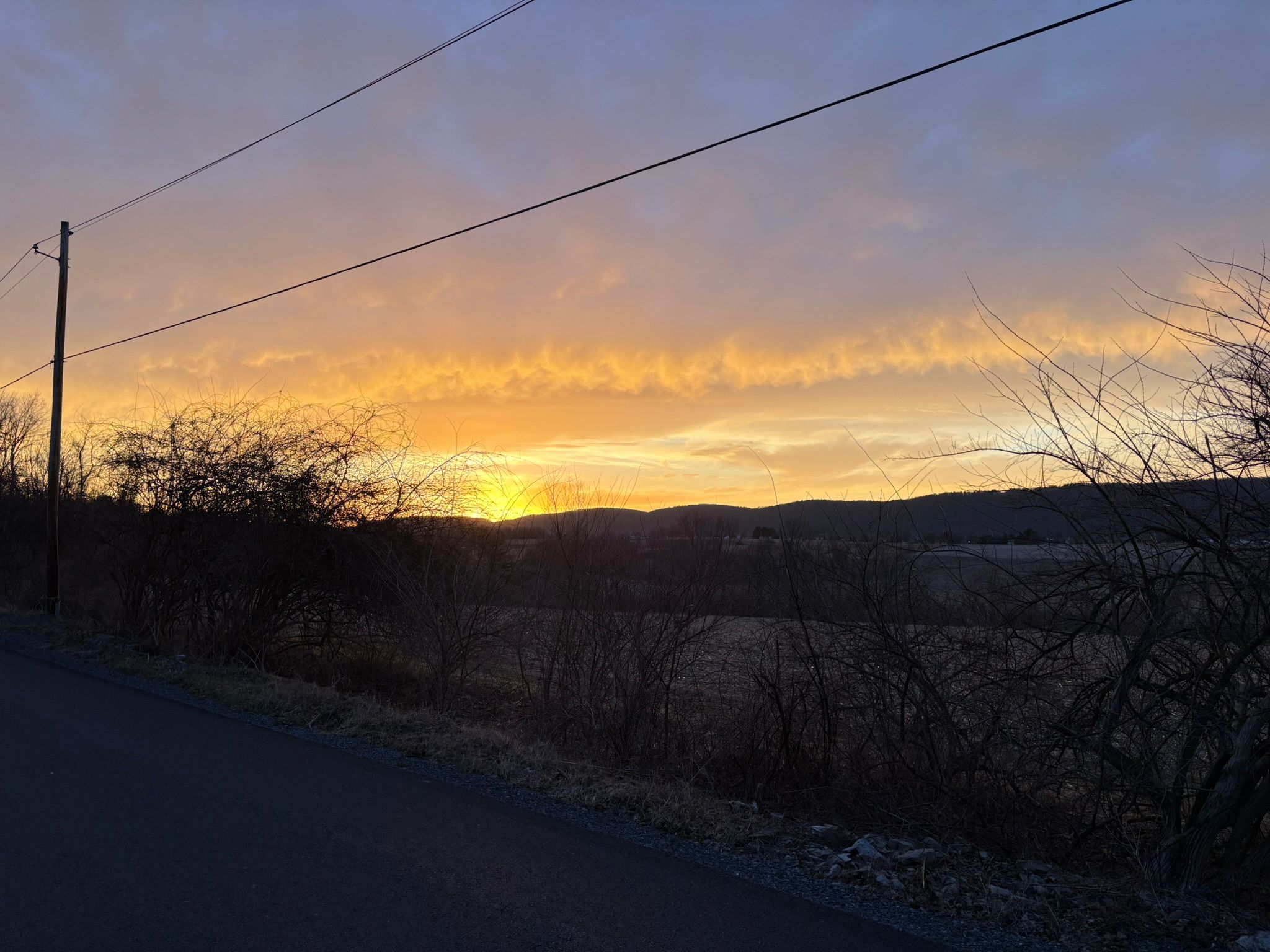 A sunset on the ride